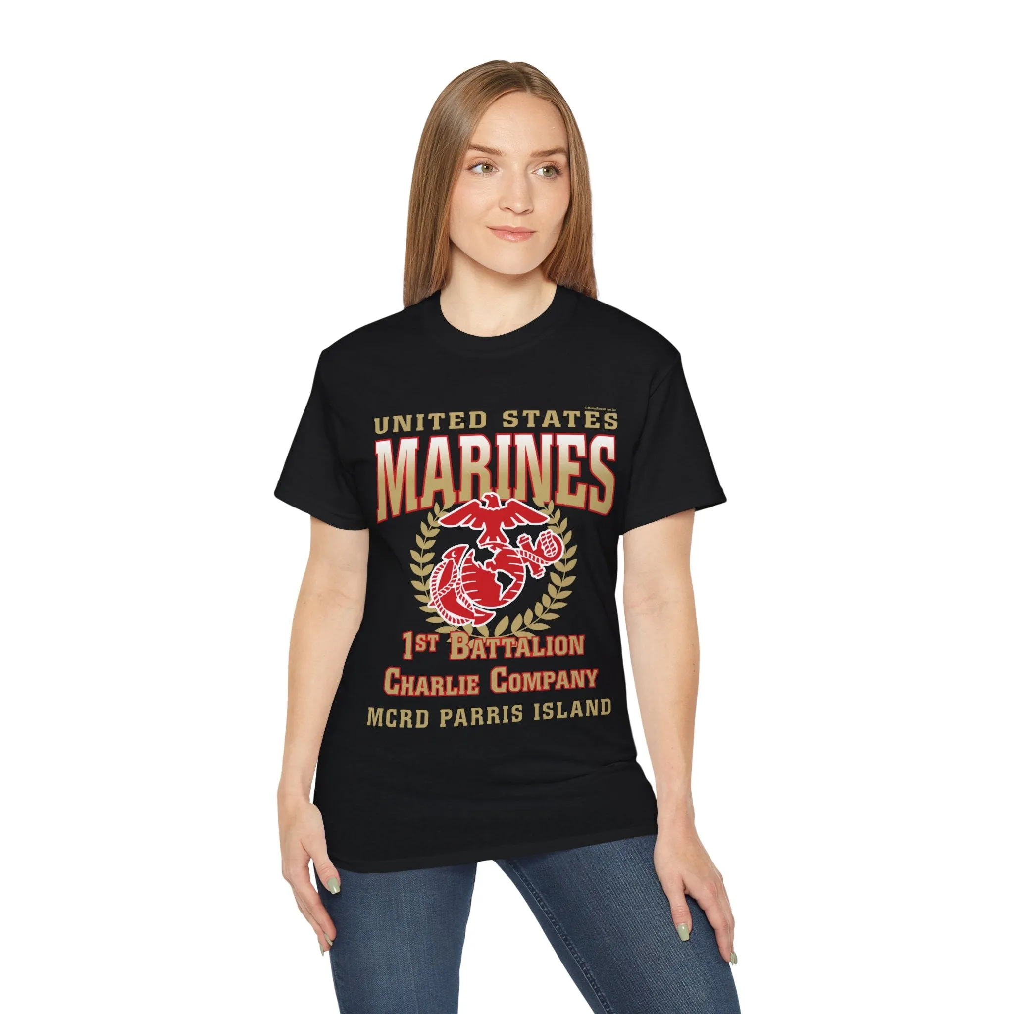 T-Shirt: Charlie Co. MCRD Parris Island (EGA   Back Proud Family)