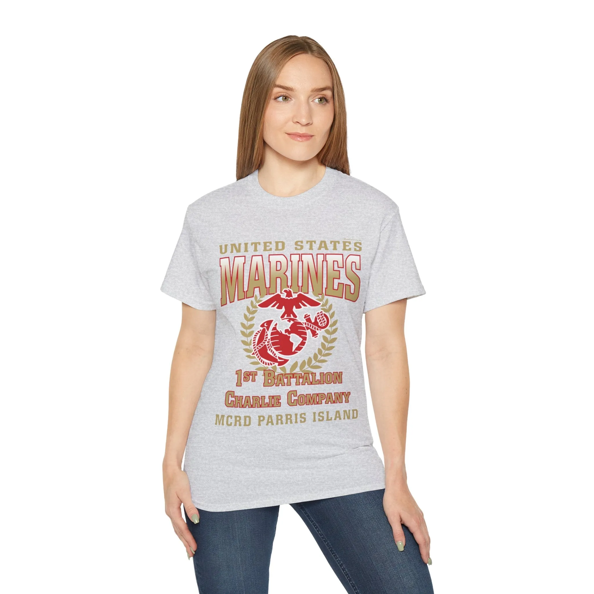 T-Shirt: Charlie Co. MCRD Parris Island (EGA   Back Proud Family)