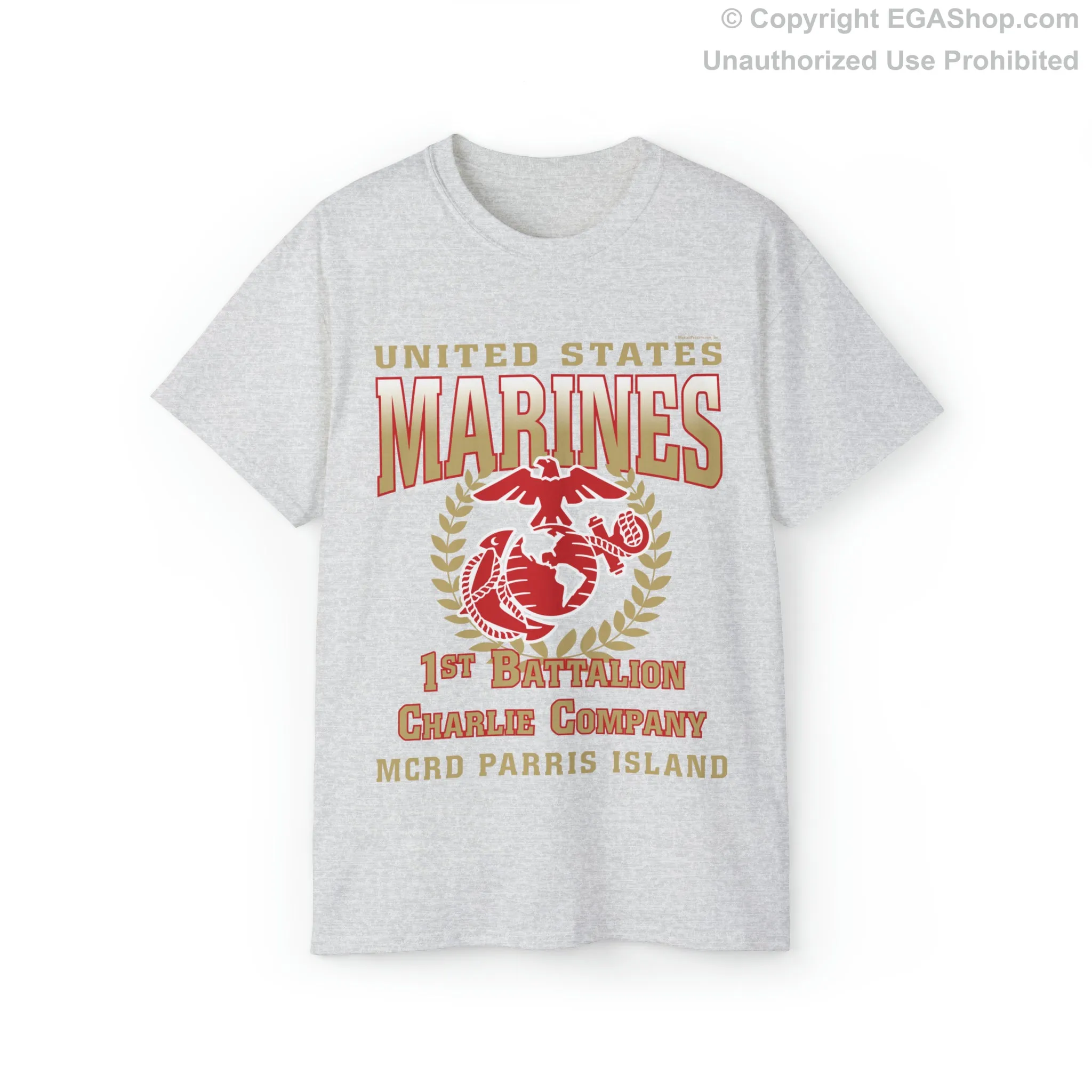 T-Shirt: Charlie Co. MCRD Parris Island (EGA   Back Proud Family)