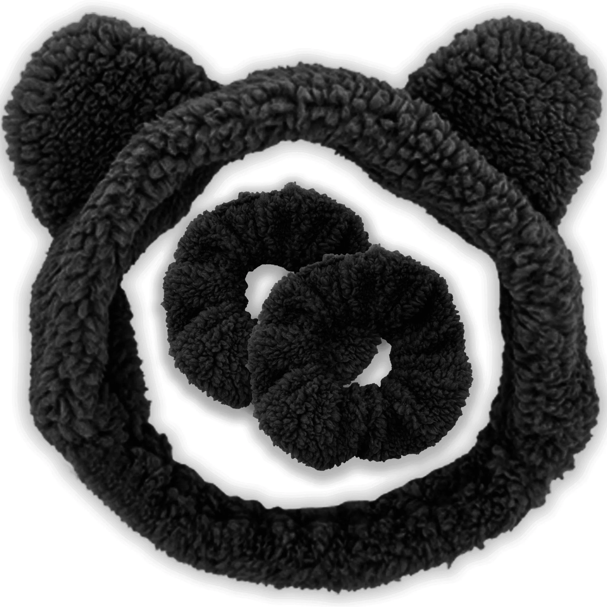 Teddy Bear Ear Spa Headband and Scrunchie Wristbands