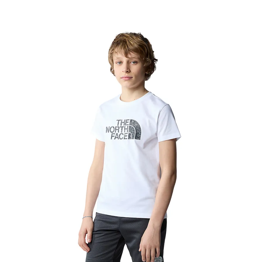 The North Face Easy NF0A87T6XOY boy's short sleeve t-shirt white