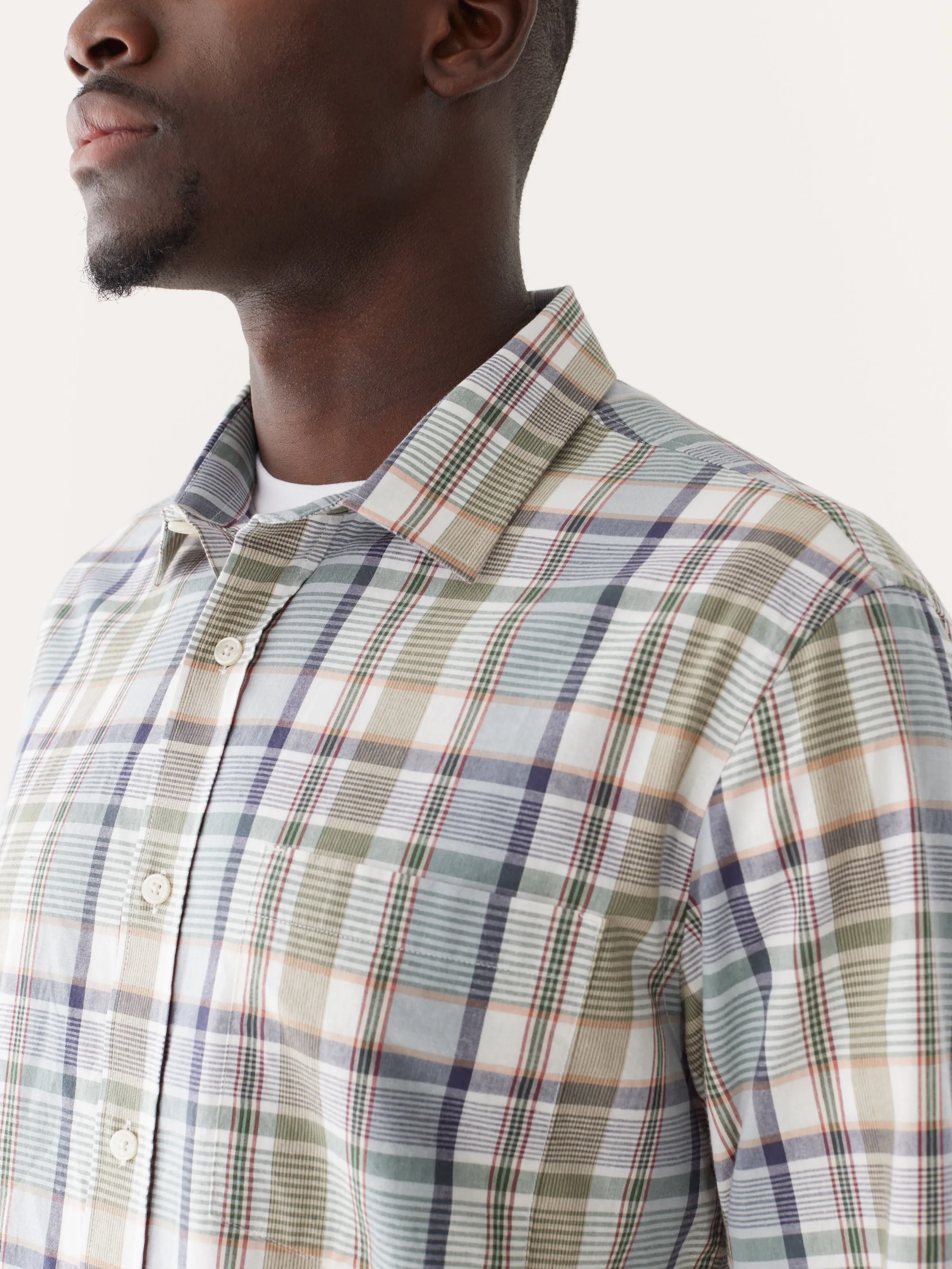 The Plaid Poplin Shirt in Evergreen