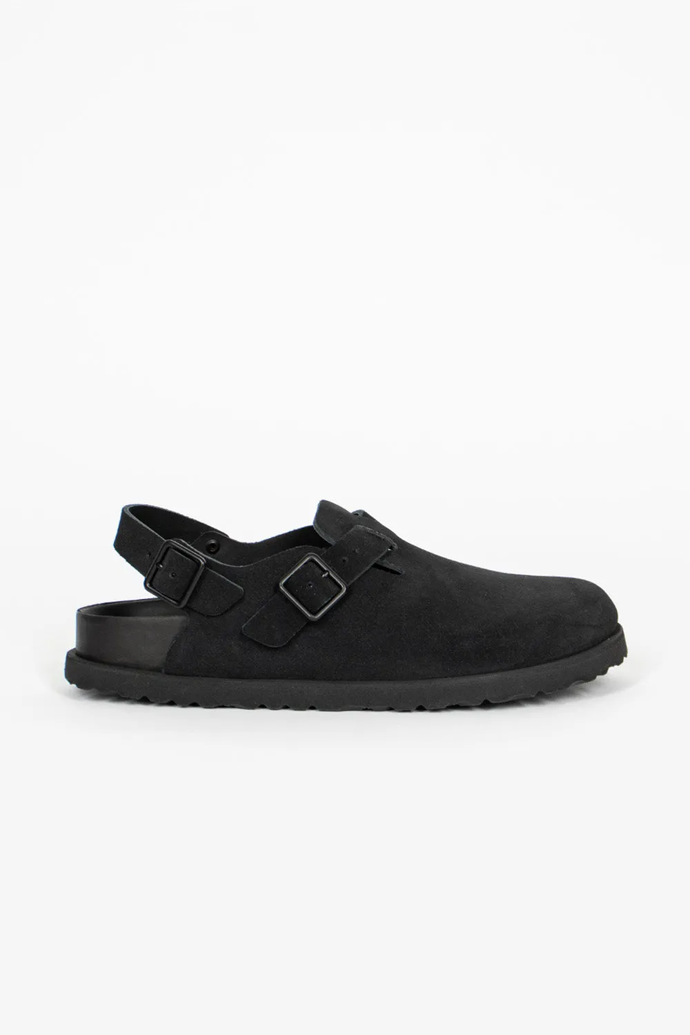 Tokio Suede Clog Black