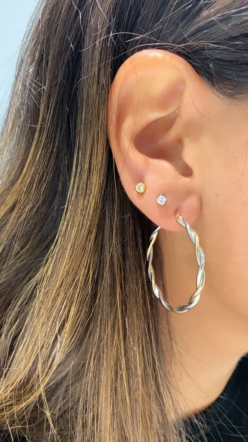 Two-Tone Braided Hoops