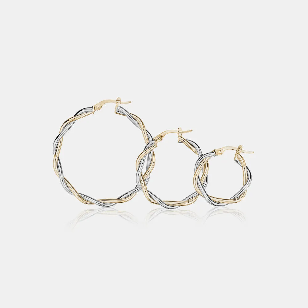 Two-Tone Braided Hoops