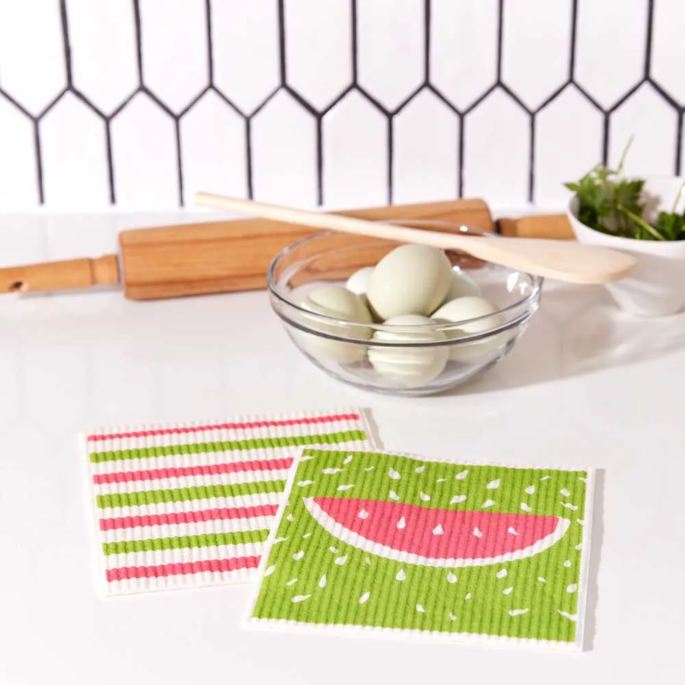 Watermelon Eco-Friendly blu Sponge Cloth- Set of 2