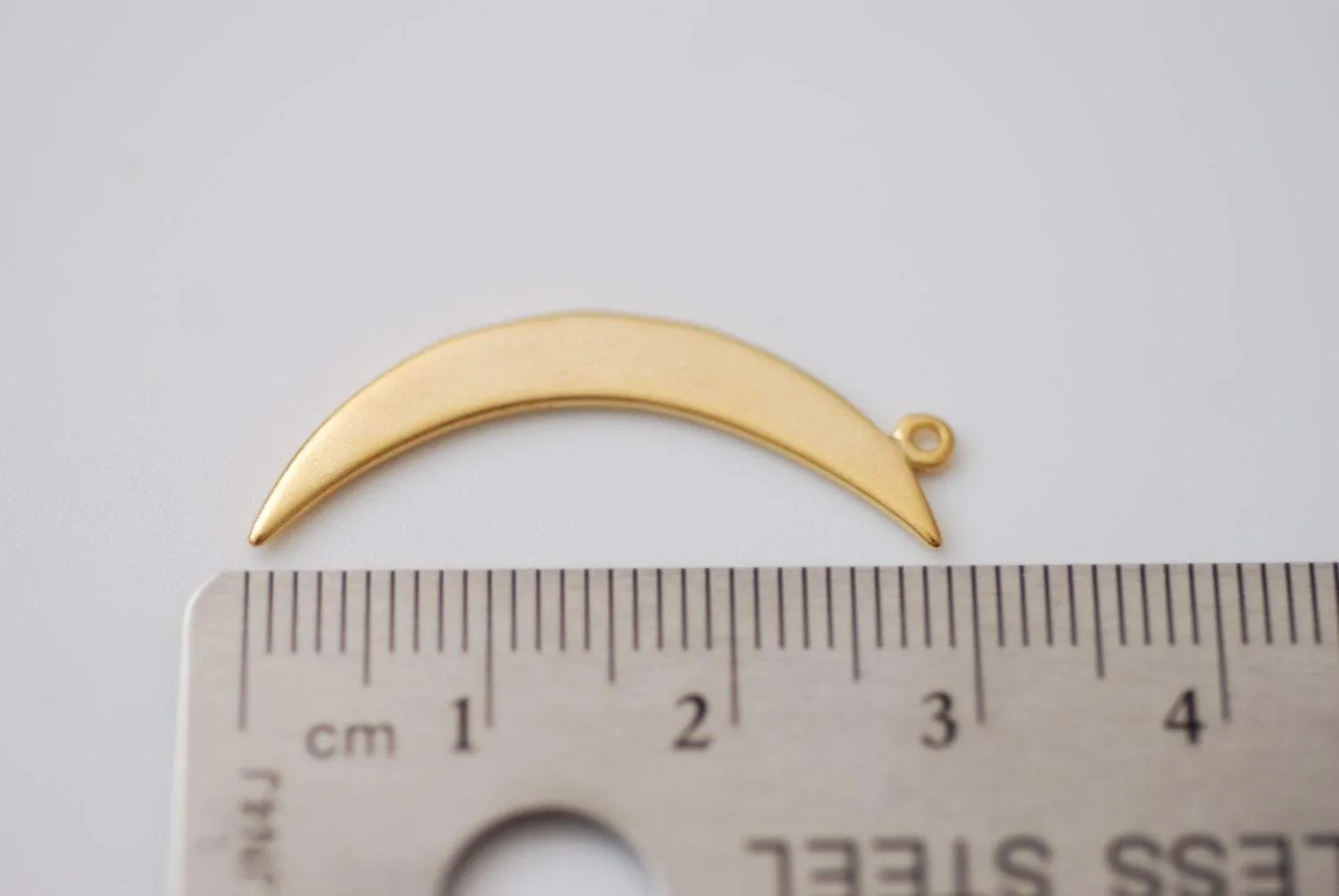 Wholesale Gold or Sterling Silver Crescent Moon Charm Pendant- Gold Half moon charm pendant,Gold Crescent Moon, Gold Tusk Charm, Silver Moon Charm