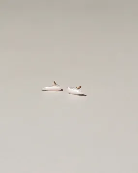 Wing Pearl Stud Earrings