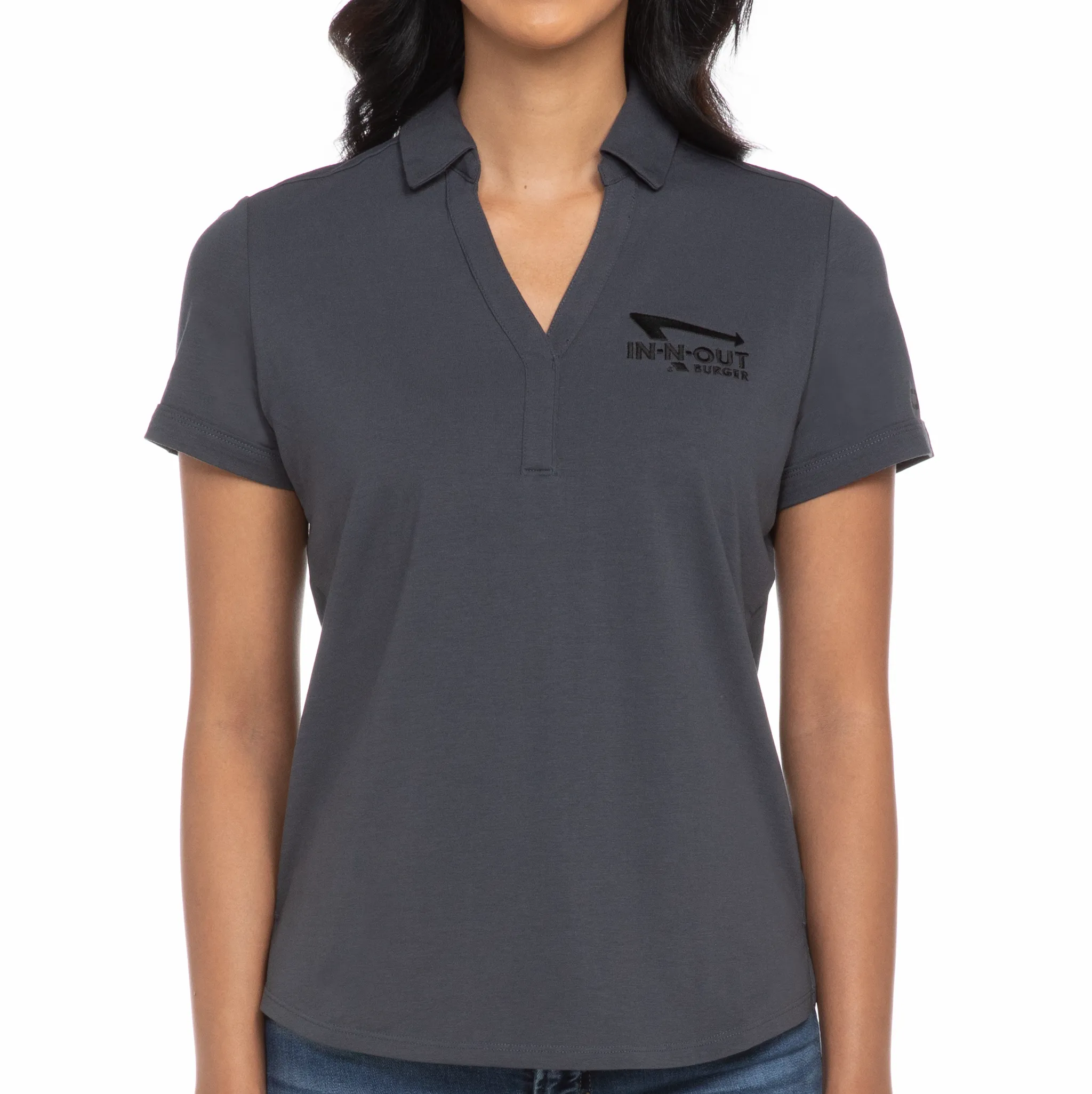 Women's Grey Performance Polo