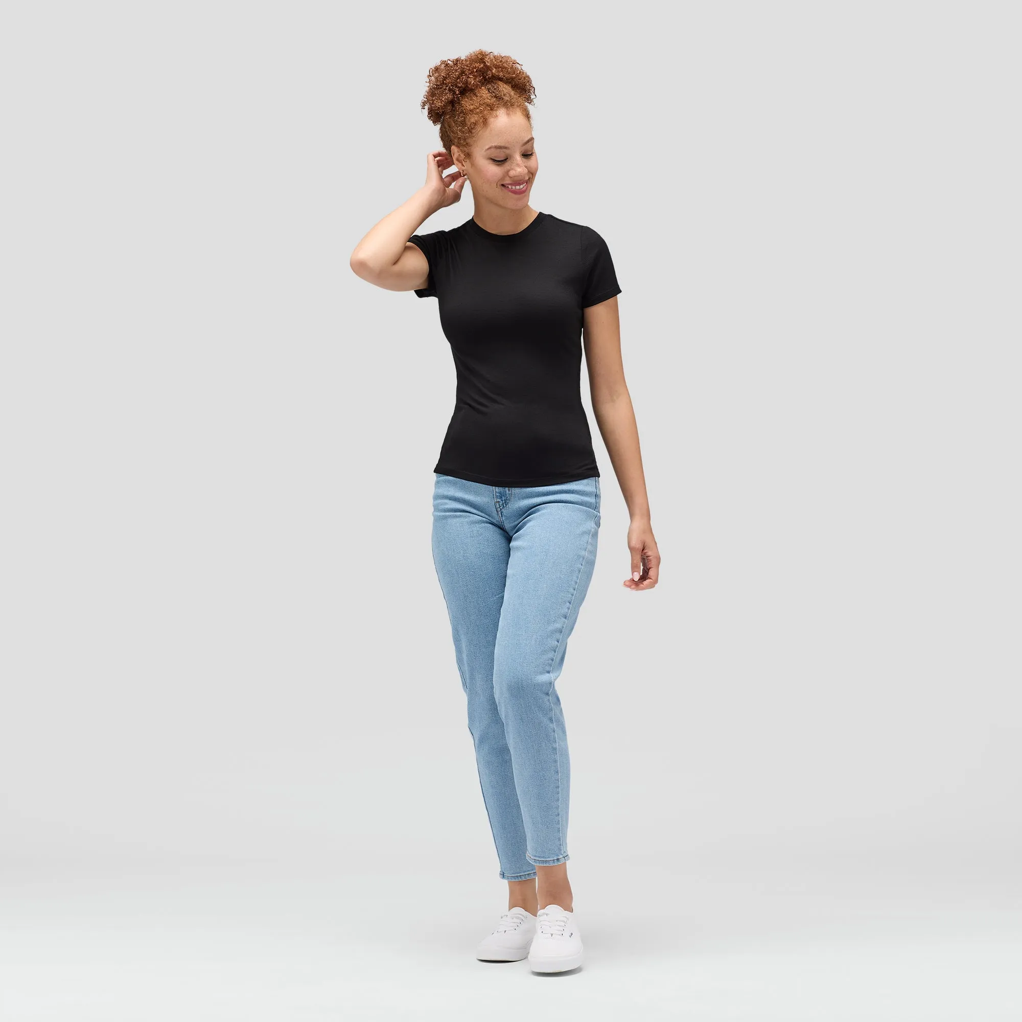 Women's Slim Merino Crew Neck T-Shirt