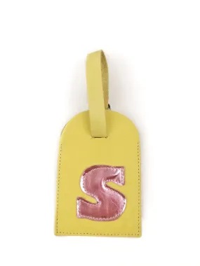 YELLOW/ METALLIC PINK TRAVEL TAG