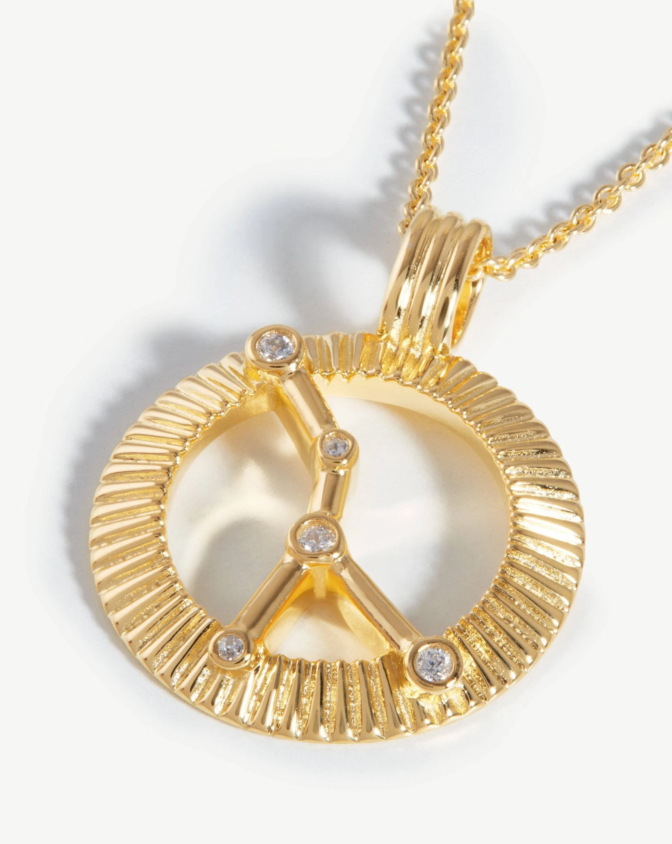 Zodiac Constellation Pendant Necklace - Cancer | 18ct Gold Plated Vermeil/Cancer